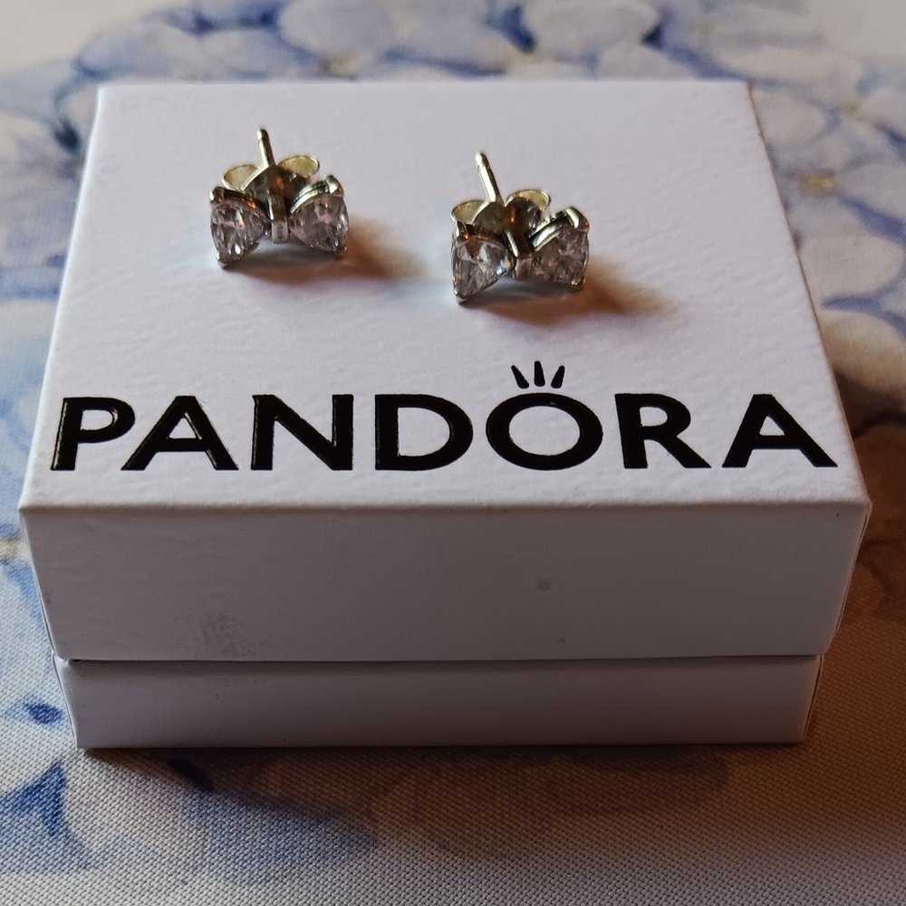 Pandora Bow Earrings New